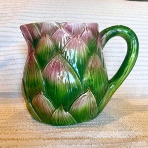 Ancora Italian Pottery Artichoke Pitcher